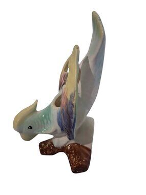 Vintage Morton Pottery Parrot Cockatiel Wall Pocket Hanging or Free Standing